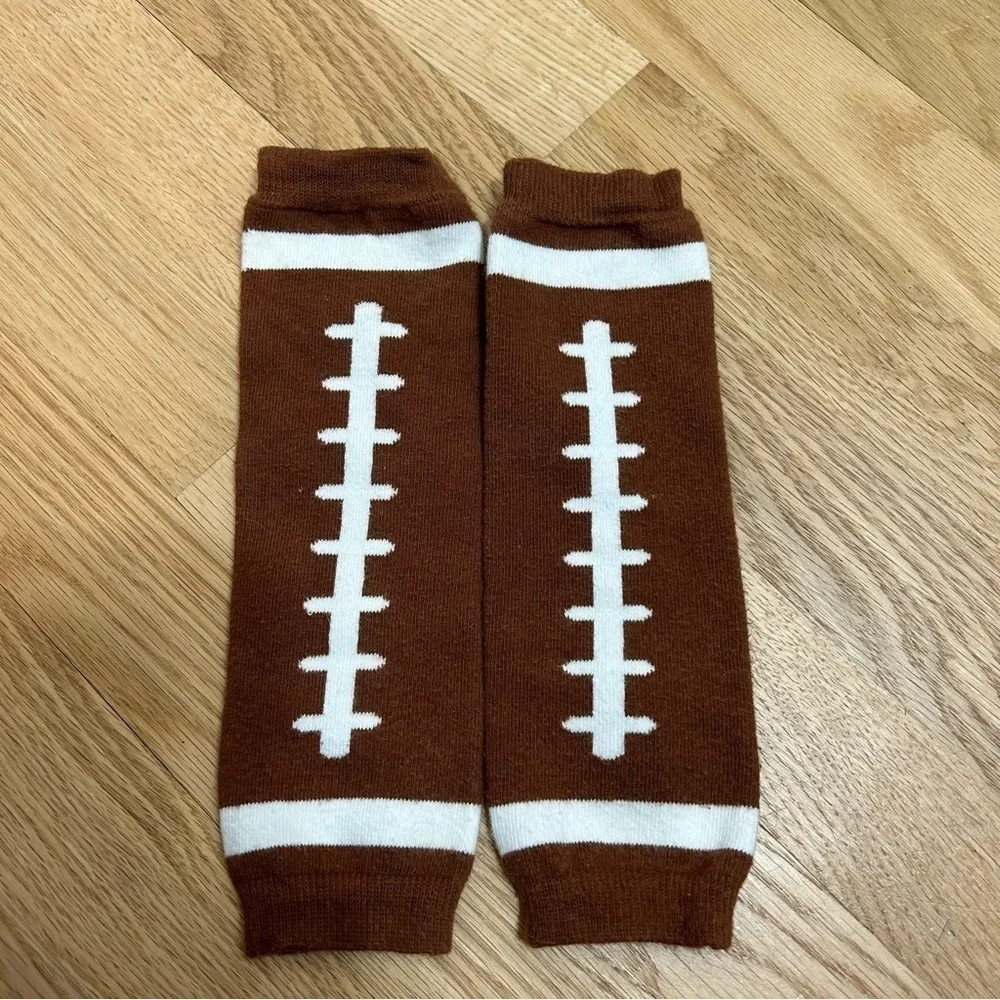 Football Baby Toddler Leggings Leg Warmers Super Bowl Brown